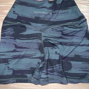 Alphalete Women's Athletic Shorts - Black and Green